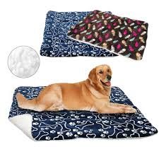 Available in three different sizes, this bed can fit in a standard 48 dog crate. 2 Sizes Waterproof Dog Bed Large Washable Cover Pet Cat Mat Pad Cushion Red Bone Dog Supplies Dogs