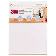 3m flipchart 635 x 762mm 40 sheet white warehouse