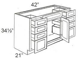 Roosevelt Tidewater 42 Vanity Console Sink Base Cabinet With Drawer Stacks Cabinet Drawers Base Cabinets Console Sink