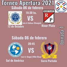 Ver partidos de fútbol en vivo y en directo. Partidos Para Hoy Sabado 06 De Febrero 2021 Futbol Paraguayo Now Paraguay