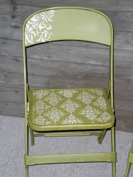Jenny Ashley S Redos Damask Chairs Folding Chair Chair Makeover Painted Folding Chairs