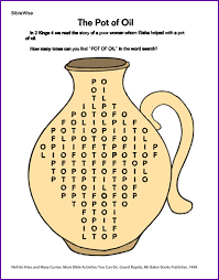 Elisha and the widow's oil. Pin On Sunday School