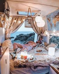 40 Inspiration Of Van Life Hippie Bohemian Style Ideas Van Home Hippie Car Van Living