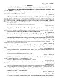 Metodologie privind mişcarea personalului didactic din învăţământul preuniversitar. 2