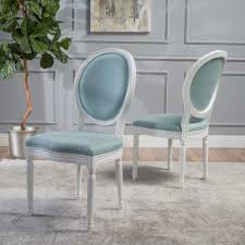 Unbranded Phinnaeus Light Blue Fabric Dining Chair Set Of 2 11882 The Home Depot Fabric Dining Chairs Dining Chairs Dining Chair Set