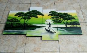 Dari sudut yang tepat, kamu akan melihat perkebunan the kabawetan layaknya lukisan pemandangan alam yang memukau. Jual Lukisan Pemandangan Alam Danau Hijau Unik Di Lapak Putri Bali Painting Bukalapak