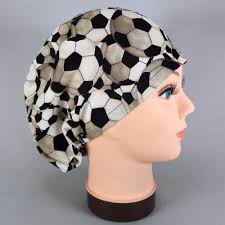 Euro Scrub Cap for Women, Soccer Balls Surgical Hat, Sports Surgery Caps  With Adjustable Toggle, Satin Lined Option