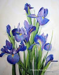 Purple Iris For Alicia Iris Painting Floral Painting Flower Art