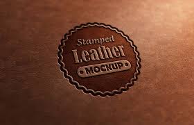 Photorealistic Logo Mockup Pack Leather Stamp