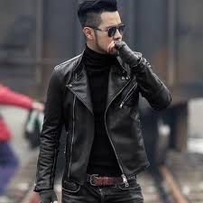Buy Winter Men Motorcycle Bikers Faux Leather Jacket Short Slim Men Knight Black Fashion Leather Suit Jacket Coat Jackets Men Fashion Winter Leather Jackets Black Outfit Men