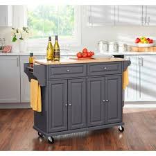 georgia kitchen cart charcoal gray