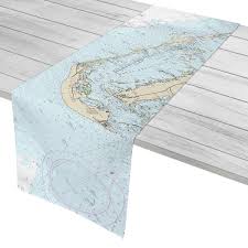 details about red barrel studio labonte sanibel island fl nautical chart table runner