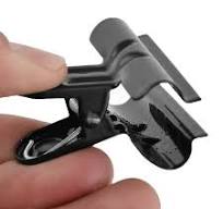 Office Metal Spring Loaded Document File Clamps Bulldog Clip Black 2pcs