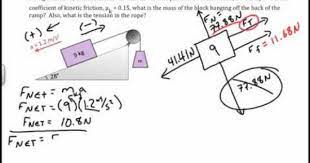 Incline Plane With Friction And Tension Physics Challenge Problem Inclined Plane Physics Physics Mechanics
