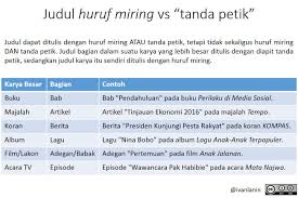 Karya tulis yang membahas suatu topik tertentu yang mencakup ruang lingkung perkulihan, seminar, symposium yang terdiri dari judul tulisan, abstraksi, pendahuluan, pembahasan, kesimpulan dan daftar pustakan disebut: Ivan Lanin On Twitter Ada Judul Yg Ditulis Dng Huruf Miring Dan Ada Pula Yg Diapit Tanda Petik Baca Https T Co Caalhpnfvz Https T Co 6kcuuojd0g