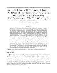 By creating job opportunities tourism industry in malaysia is also assisting in tourism industry in malaysia ranks 35th in the international tourism market. Pdf An Establishment Of The Role Of Private And Public Sector Interests In The Context Of Tourism Transport Planning And Development The Case Of Malaysia