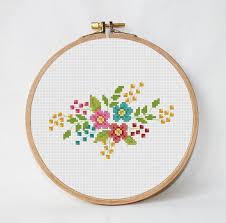 Retro Flowers Cross Stitch Pattern Counted Cross Stitch Etsy In 2020 Floral Cross Stitch Cross Stitch Patterns Flowers Cross Stitch Flowers