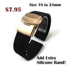 Michael Kors Compatible Rose Gold Steel Metal Bracelet Replacement Watch Band Strap Push Butterfly Clasp 5013