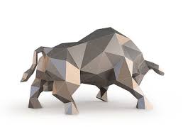 Low Poly Bull 3d Model Polygon Art Bull Art Low Poly Art
