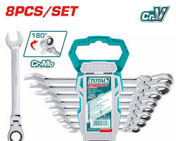 Image of Total 8 Pcs ratchet spanner set