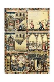 Scenes Of Life In Medieval Times A Building Site Giclee Print Art Com Medieval Travel Art Giclee Print