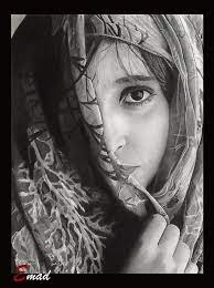 behind the veil pencil drawing by emad maghrabi art pencil drawings graphite art