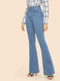 Accueil jean pantalons en denim élégant bootcut taille haute jean coton jeans (1526459). Jean Bootcut Taille Haute Mode En Ligne Shein France