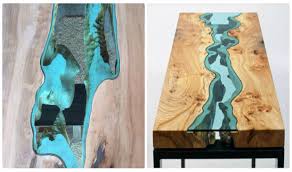 Please note, this is an item that may be especially difficult. Wooden Coffee Table Design With Glass Rivers And Lakes
