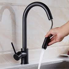 Jruia Black Extendable Kitchen Faucet 360 Rotatable Shower Kitchen Sink Mixer Tap With Pull Out Mon Spulbecken Wasserhahn Kuchenarmatur Waschbecken Armaturen