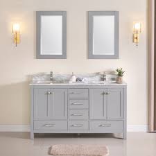 Double sink and single sink vanities measuring 60 inches wide from trade winds imports. Double Bath Vanity Constantia 60 Model V1901 60d 03 Empire Grey