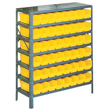 Storage bin drawers heavy duty hard black aluminum hard case with shoulder belt. Edsal 42 In H X 36 In W X 12 In D Plastic Bins Small Parts Steel Gray Storage Rack With 48 Yellow Bins Pb310 The Home Depot