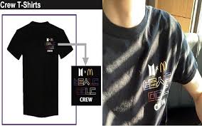Boy bands (yes, even bts) operate on mcnugget logic. Mcdonald S Mitarbeiter Weltweit Tragen Hangeul T Shirts Korea Net The Official Website Of The Republic Of Korea