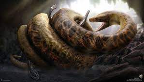 Dino Art Unfortunate Dinosaur Is Preyed Upon By Titanoboa Prehistoric Animals Extinct Animals Ancient Animals