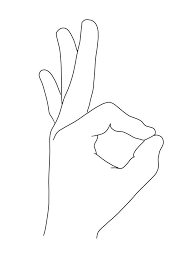 Nice Ok Hand Gesture Line Art Art Gesture Hand Line Line Art Design Line Art Drawings Rose Line Art