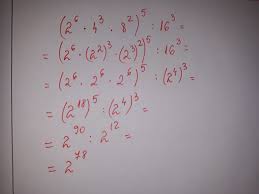 Stiind ca un numar a la puterea m ori acelasi numar a la o alta putere n este egal cu acel numar a la puterea m+n => ca expresia de mai sus se poate scrie 2 la (5+4+3), adica 2 la 12. 2 La Puterea 6 4 La Piterea 3 8 La Puterea 2 Totul La Puterea 5 16 La Puterea 3 Brainly Ro