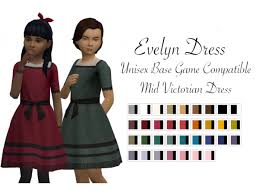 A simple dress perfect for holidays or everyday wear. Evelyn Dress Victorian Child S Dress The Sims 4 Download Simsdomination