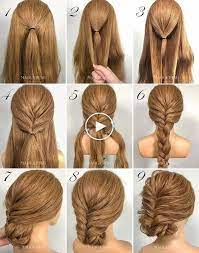 Coiffure Tressee Et Chongo Ci Dessous Coiffure De Nuit Pour Mariages Xv Ans Ou Style De Cheveux Coiffure Tresse Coiffure Facile