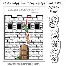 Joshua sends spies into jericho. Rahab Helps Spies In Jericho Bible Crafts