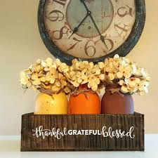 Thankful Grateful Blessed Mason Jar Centerpiece Rustic Table Decoration Wedding Table Decorations Rustic Vintage Rustic Wedding Table Decor Rustic Table Decor