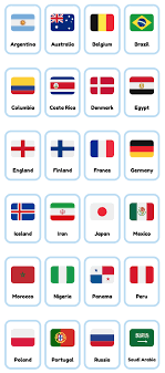 Printable World Cup 2008 Country Flag Flashcards For Esl English Teaching Free And Printable Printable Flash Cards World Flags Printable Flashcards