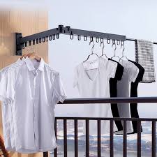 Well made in spain, this rack is a practical alternative to conventional clothes dryers and can be. Folding Clothes Hanger Wall Mounted Outdoor Clothes Drying Rack