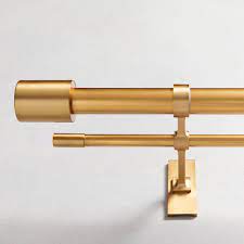 West elm antique brass curtain rod. Buy Online Oversized Metal Double Rod Antique Brass Now West Elm Uae
