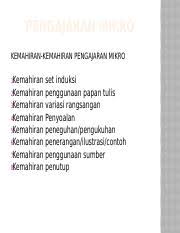 Salah satu set induksi yang menarik adlah magic / silap mata. Kemahiran Kemahiran Pengajaran Mikro Pptx Pengajaran Mikro Kemahiran Kemahiran Pengajaran Mikro 1 Kemahiran 2 Kemahiran 3 Kemahiran 4 Kemahiran 5 Course Hero