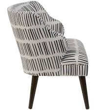 Black And White Striped Accent Chair Skyline Furniture Modern Accent Chair In Dash Black White Black And White Chair White Accent Chair Simple Dining Chairs