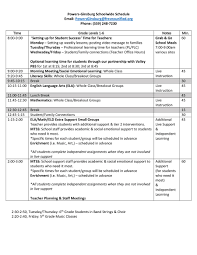 The second step in lunch and break schedule template design is to create header section. Powers Ginsburg Schoolwide Online Schedules