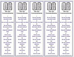 Would you like to teach your child the 10 commandments? Ten Commandments Bookmarks Free Printable For Kids