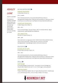 chronological resume template word