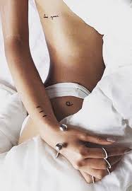 Small Minimalist Script Quote Rib Tattoo Astrological Symbol Hip Wrist Tat Peq Small Girly Tattoos Rib Tattoo Hip Tattoo