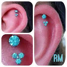 Randy Mickulesku On Instagram Fresh Double Helix Piercings With Jewelry From Neometaljewelry I Am Double Helix Piercing Helix Piercing Cute Ear Piercings