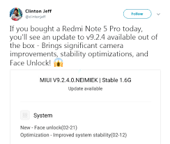 The xiaomi redmi note 5 pro only started selling from 22 february onwards and already users are seeing a new update pop up on the device. Xiaomi Redmi Note 5 Pro Obtiene Una Actualizacion Para Habilitar El Desbloqueo Facial